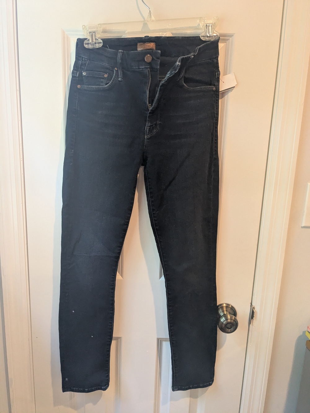 MOTHER Dark Wash High-Rise Skinny Jeans